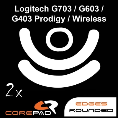 Corepad Skatez PRO 107 Patins Teflon - Souris Pieds G703 Lightspeed / G603 Lightspeed / G403 Prodigy / G403 Prodigy Wireless