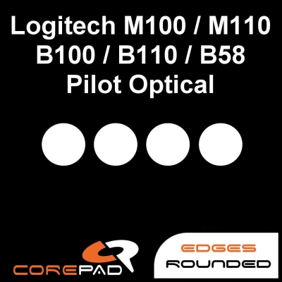 Corepad Skatez PRO 136 Mouse-Feet Logitech M100 / M110 / B100 / B110 / B58 / Pilot Optical