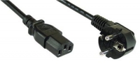 Power cable [Schuko socket angulated– IEC 13 socket straight]  1.5m black