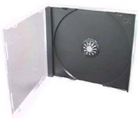 CD-Jewel-Case transparent mit schwarzem Tray