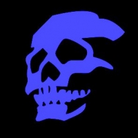 Window-Kit Aufkleber Skull [19x14cm] UV-Blue