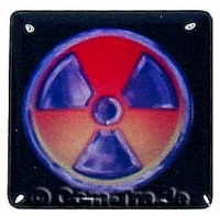 Case-Badge RADIOACTIVE gelb/orange